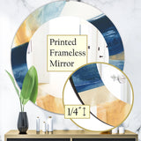 Abstract Wall Mirror - Indigo Panel I - Decorative Mirror