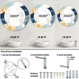 Abstract Wall Mirror - Indigo Panel I - Decorative Mirror