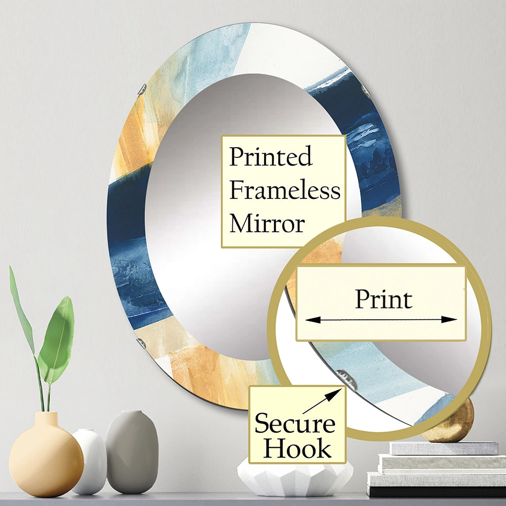 Abstract Wall Mirror - Indigo Panel I - Decorative Mirror