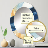 Abstract Wall Mirror - Indigo Panel I - Decorative Mirror