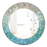 Abstract Mosaic Decorative Mirror - Blocked Abstract - Round Mirror