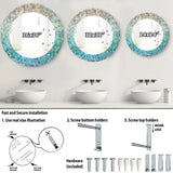 Abstract Mosaic Decorative Mirror - Blocked Abstract - Round Mirror