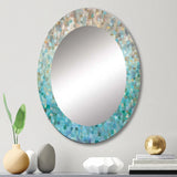 Abstract Mosaic Decorative Mirror - Blocked Abstract - Round Mirror