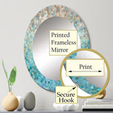 Abstract Mosaic Decorative Mirror - Blocked Abstract - Round Mirror