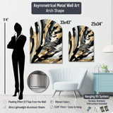 Golden Fluidity Of Womanhood IV - Asymmetric Metal Wall Art