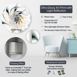 Modern Metal Wall Art Set of 5 - Modern White and Gold Abstract