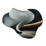 Grey Concrete Canvas Subtle II - Asymmetric Metal Wall Art