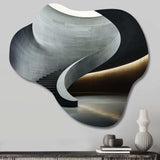 Grey Concrete Canvas Subtle II - Asymmetric Metal Wall Art