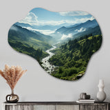 USA Great Smoky Mountains Landscape I - Asymmetric Metal Wall Art