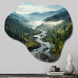 USA Great Smoky Mountains Landscape III - Asymmetric Metal Wall Art