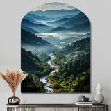 USA Great Smoky Mountains & Rivers - Asymmetric Metal Wall Art