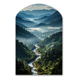 USA Great Smoky Mountains & Rivers - Asymmetric Metal Wall Art