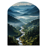 USA Great Smoky Mountains & Rivers - Asymmetric Metal Wall Art