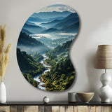 USA Great Smoky Mountains & Rivers - Asymmetric Metal Wall Art