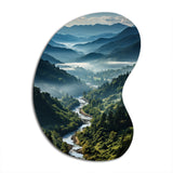 USA Great Smoky Mountains & Rivers - Asymmetric Metal Wall Art