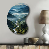 USA Great Smoky Mountains & Rivers - Asymmetric Metal Wall Art