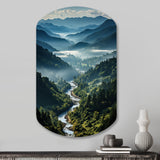 USA Great Smoky Mountains & Rivers - Asymmetric Metal Wall Art