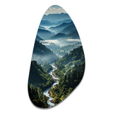 USA Great Smoky Mountains & Rivers - Asymmetric Metal Wall Art