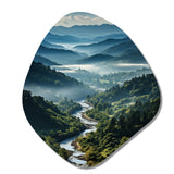 USA Great Smoky Mountains & Rivers - Asymmetric Metal Wall Art