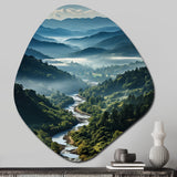 USA Great Smoky Mountains & Rivers - Asymmetric Metal Wall Art