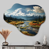 USA Majesty Mount Rainier - Asymmetric Metal Wall Art