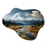 USA Majesty Mount Rainier - Asymmetric Metal Wall Art