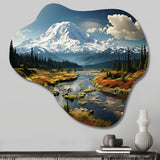 USA Majesty Mount Rainier - Asymmetric Metal Wall Art