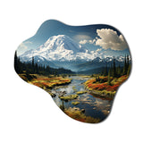 USA Majesty Mount Rainier - Asymmetric Metal Wall Art