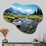 USA Rocky Mountain National Park River I - Asymmetric Metal Wall Art