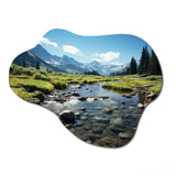 USA Rocky Mountain National Park River I - Asymmetric Metal Wall Art