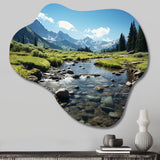 USA Rocky Mountain National Park River I - Asymmetric Metal Wall Art