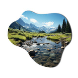 USA Rocky Mountain National Park River I - Asymmetric Metal Wall Art