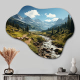 USA Rocky Mountain National Park River II - Asymmetric Metal Wall Art