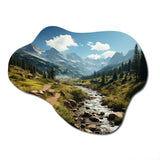 USA Rocky Mountain National Park River II - Asymmetric Metal Wall Art