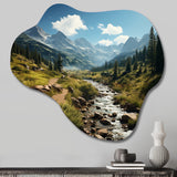 USA Rocky Mountain National Park River II - Asymmetric Metal Wall Art