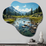 USA Yosemite National Park Landscape I - Asymmetric Metal Wall Art