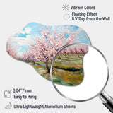 Vangogh Blooming Cherry Trees - Asymmetric Metal Wall Art