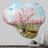 Vangogh Blooming Cherry Trees - Asymmetric Metal Wall Art