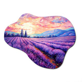 Vangogh Lavender Fields II - Asymmetric Metal Wall Art