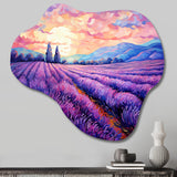 Vangogh Lavender Fields II - Asymmetric Metal Wall Art