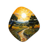 Vangogh Olive Grove In Province - Asymmetric Metal Wall Art