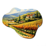 Vangogh Sunlit Vineyards II - Asymmetric Metal Wall Art