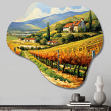 Vangogh Sunlit Vineyards II - Asymmetric Metal Wall Art