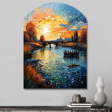 Vangogh The Bridge At Arles II - Asymmetric Metal Wall Art