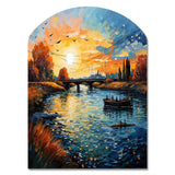 Vangogh The Bridge At Arles II - Asymmetric Metal Wall Art