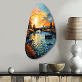 Vangogh The Bridge At Arles II - Asymmetric Metal Wall Art