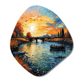 Vangogh The Bridge At Arles II - Asymmetric Metal Wall Art