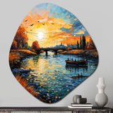 Vangogh The Bridge At Arles II - Asymmetric Metal Wall Art