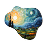 Vangogh The Swaying Cypress II - Asymmetric Metal Wall Art