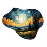 Vangogh The Swaying Cypress III - Asymmetric Metal Wall Art